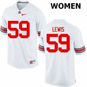 NCAA Ohio State Buckeyes Women's #59 Tyquan Lewis White Nike Football College Jersey PHK6645UY